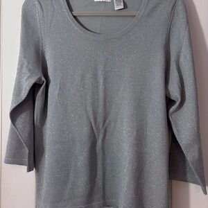 Laura Ashley Sparkly Silver top. XL